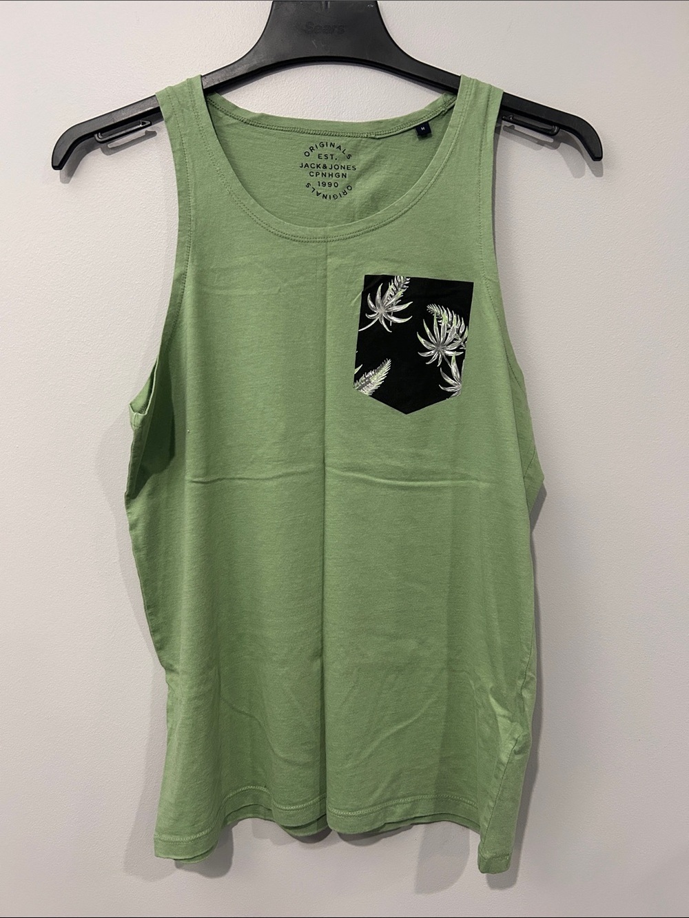 Jack & Jones Light Green Tank Top with Pocket